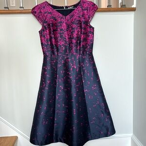 Beautiful eShakti pink and navy elegant dress. Never worn.